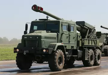 Nieuwe 2S22 Bohdana zelfrijdende houwitser met ...