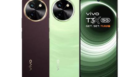 vivo T3x 5G: 120Hz scherm, Snapdragon 6 Gen 1 chip, IP67 bescherming, 6000mAh batterij en prijs vanaf $160