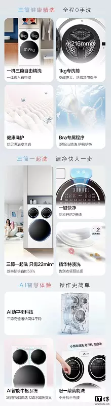 Haier Leader drietrommel wasmachine