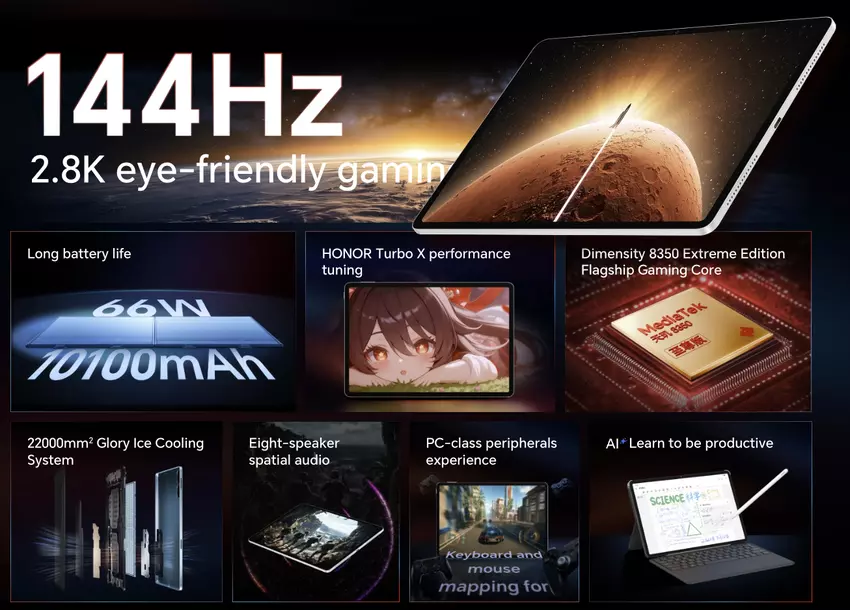 Belangrijke voordelen van Honor Pad GT