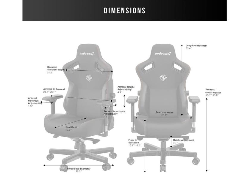 AndaSeat Kaiser 3 gaming stoel pro speler