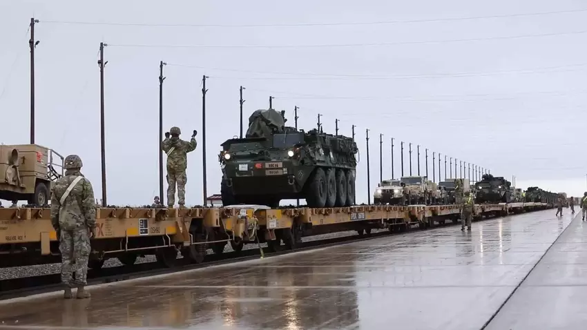 Gepantserde voertuigen van de Amerikaanse 4e Infanteriedivisie. Illustratie: DVIDS