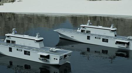 Vliegdekschip voor drones: Portugal heeft bij Damen Shipyards Group een multifunctioneel ondersteuningsschip besteld dat verschillende soorten drones kan vervoeren
