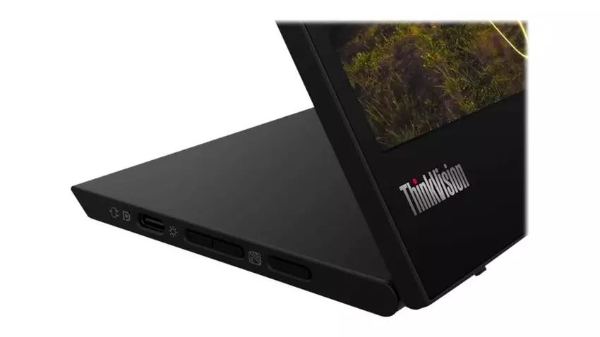 Lenovo ThinkVision M15 dual-screen laptop setup