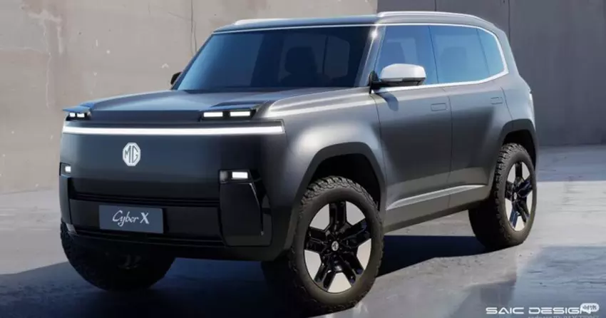 Cubicus met karakter: Bugatti Veyron-ontwerper creëert hoekige MG SUV met inklapbare koplampen