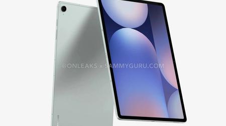 Samsung Galaxy Tab S10 FE+ vlaggenschip tablet getoond in gedetailleerde exclusieve renders