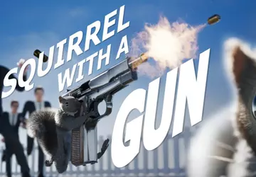 Een gekke eekhoorn ontsnapt uit een ...