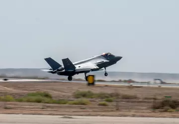 Een eskader F-35 Lightning II gevechtsvliegtuigen ...