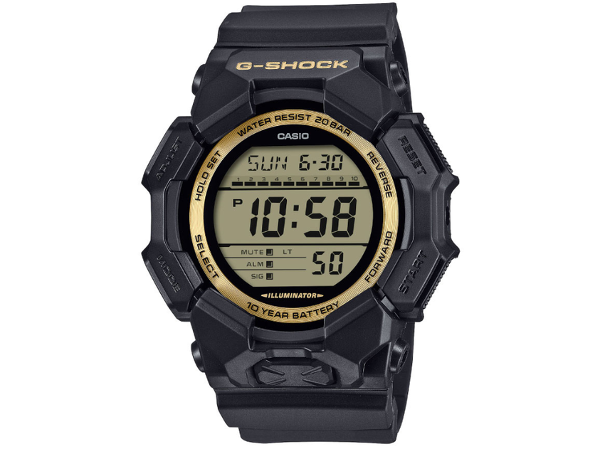 Casio G-Shock GD-010GB-1A9JF - zwarte kast en gouden details