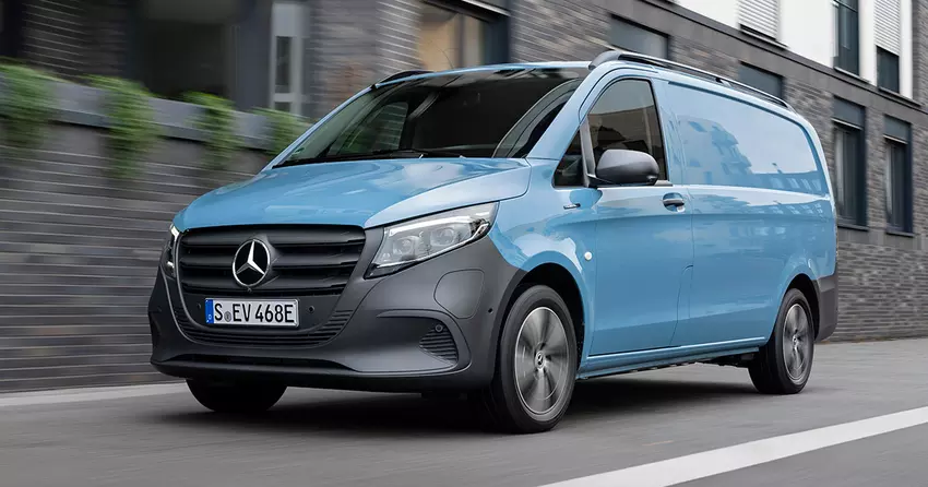 De Mercedes-Benz eVito bestelwagen heeft een nieuwe accu en een grotere actieradius van 480 kilometer