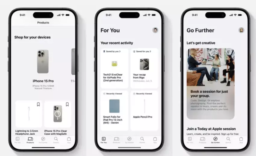 Schermafbeelding van de Apple Store-app