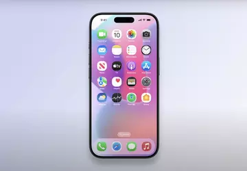 iOS 19-interface met ronde pictogrammen en ...