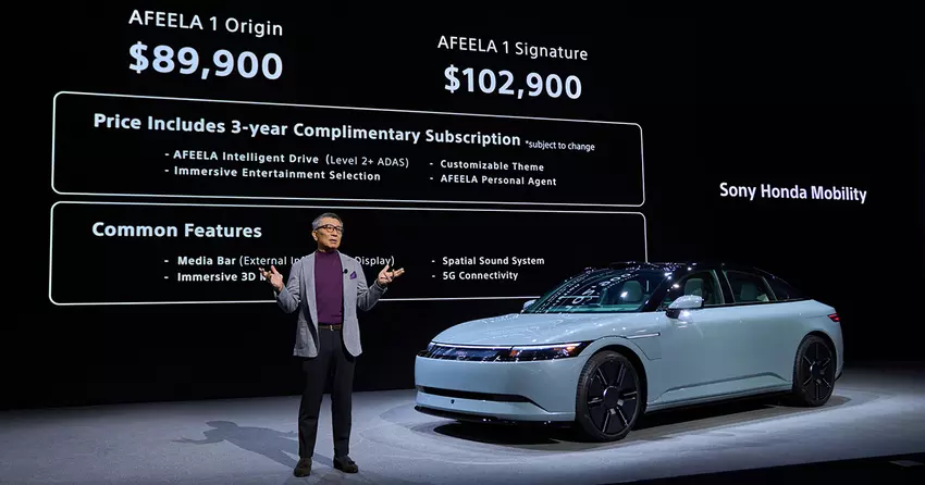 De prijs van de Sony Honda Afeela 1 elektrische auto is $89.900. Online reserveren is mogelijk in Californië