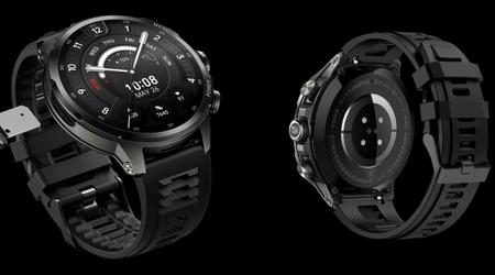 Zwarte Shark Watch X Pro: Een moderne smartwatch met een roterende camera en meer dan 150 trainingsmodi