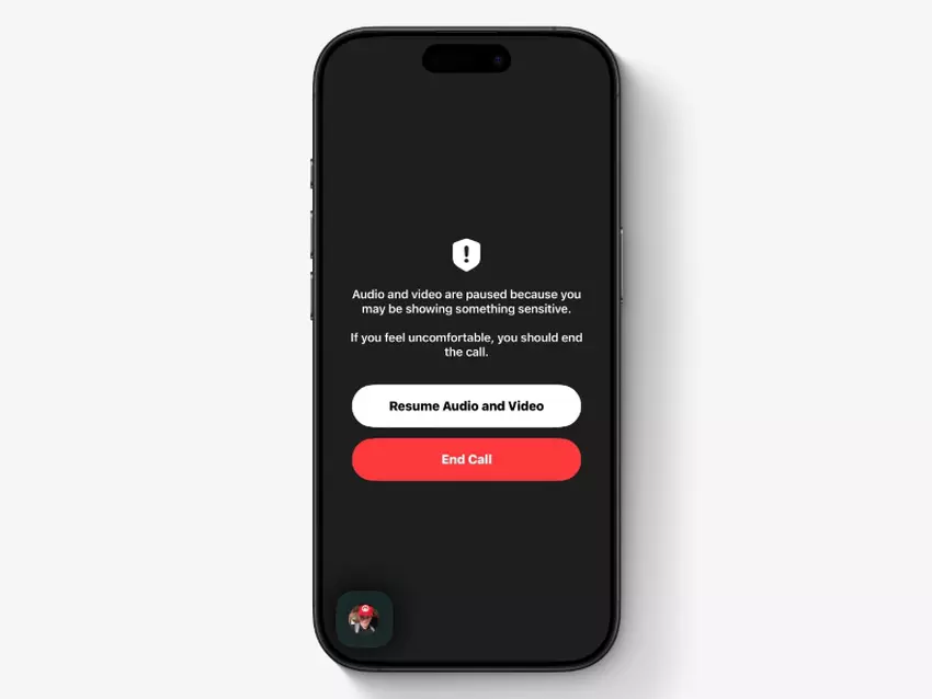 Waarschuwing als naaktheid wordt herkend op het scherm