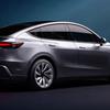 De bijgewerkte Tesla Model Y - achteraanzicht