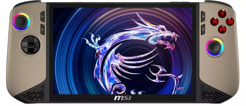Buitenkant van MSI Claw 8 AI+