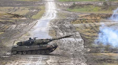 Leopard 2A6 in Oekraïne wint strijd van twee Russische T-80BV tanks