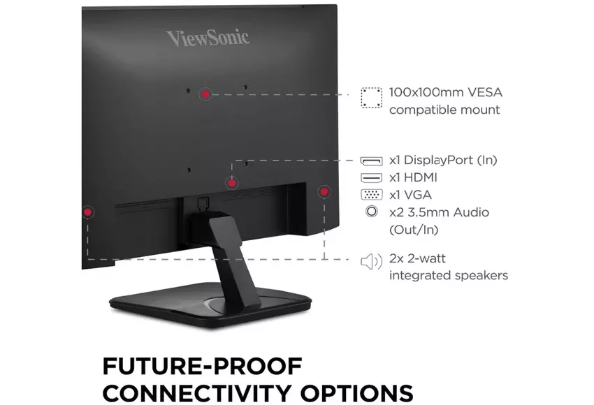 ViewSonic VA2456A-MHD 24 inch computermonitor voor werk
