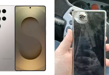 Galaxy S25 Ultra neemt shrapnel op ...