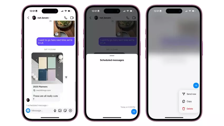Hoe de optie voor uitgestelde berichten werkt op Instagram