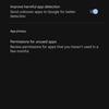 Google Play Protect tijdens gesprekken, voorbeeld