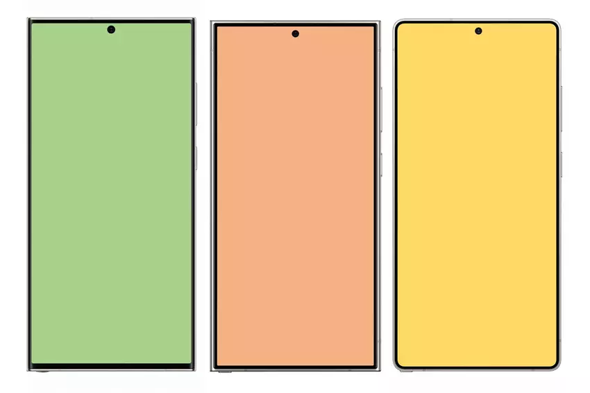 Galaxy S23 Ultra, Galaxy S24 Ultra en Galaxy S25 Ultra smartphone ontwerp vergelijking