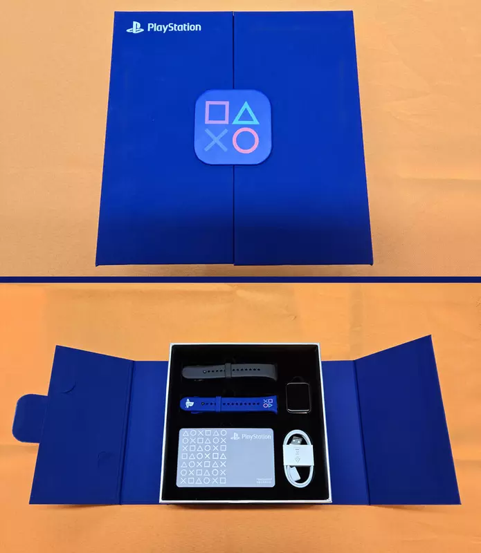 Verpakking en inhoud van de doos van de PlayStation-fitnesstracker