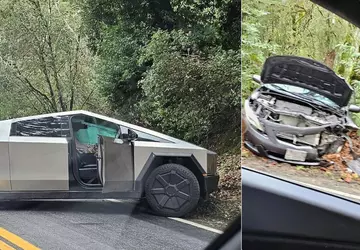 De elektrische auto Tesla Cybertruck heeft ...