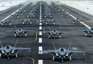 Het F-35 Lightning II-gevechtsvliegtuig van de ...