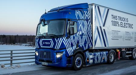 De roadshow werd voltooid bij temperaturen tot -19°C: de elektrische Renault Trucks Diamond Echo-truck legde 23.000 kilometer af door Europa.