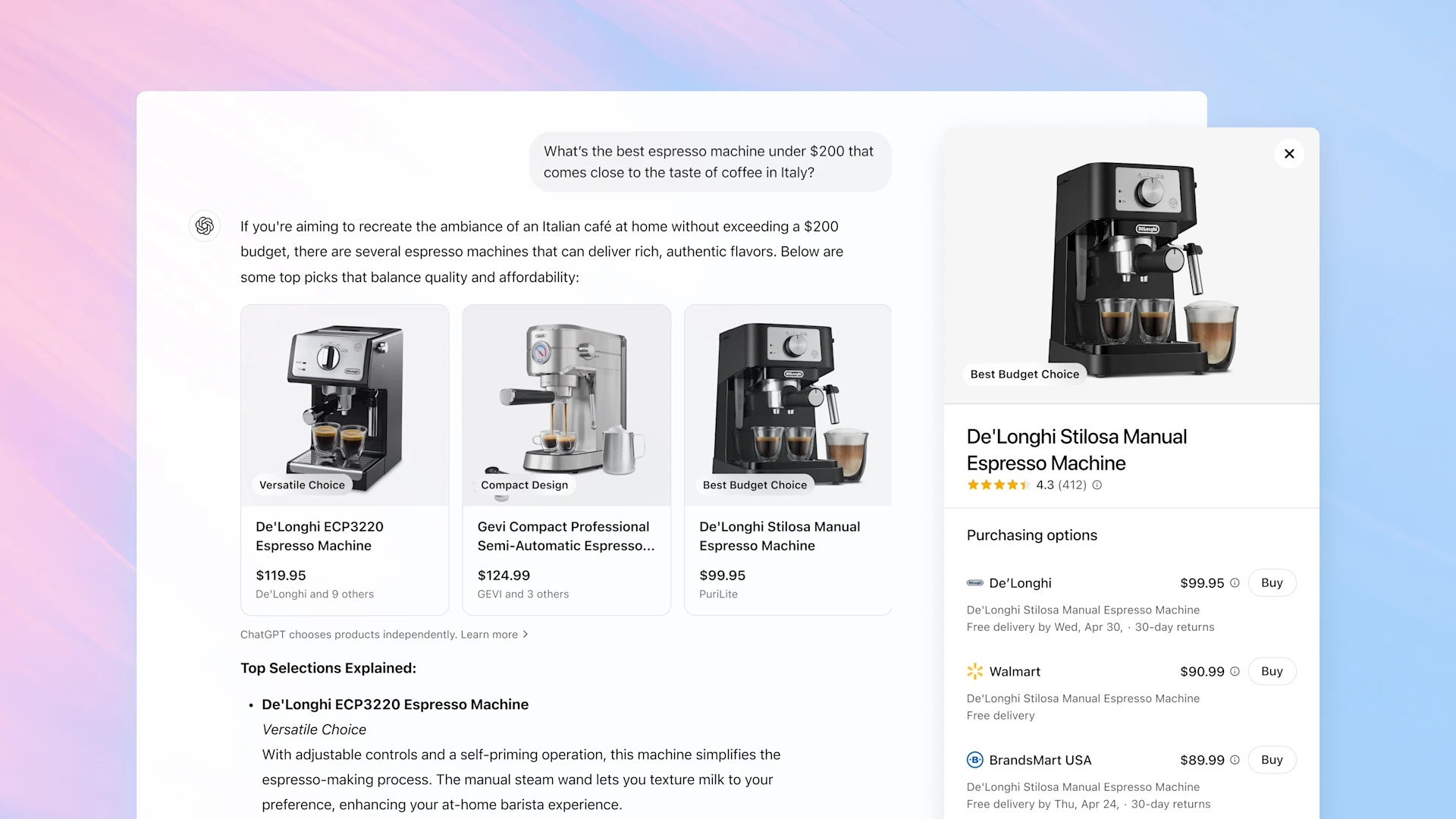 ChatGPT wordt nog slimmer: productselectie-assistent met actuele prijzen en recensies ChatGPT-update: jouw persoonlijke gids in de wereld van winkelen met prijzen en recensies