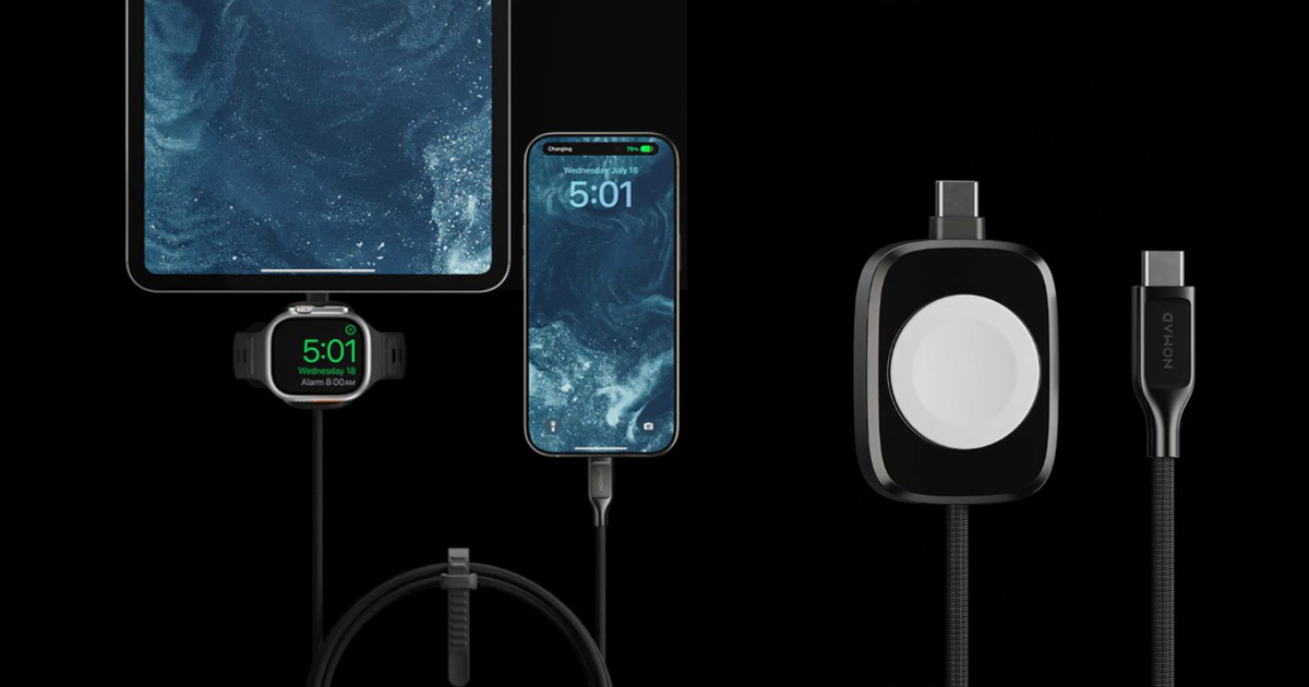 Integratie van voeding: 100W en Apple Watch in één Kevlar-kabel Apple Watch: nieuwe Kevlar-kabel combineert 100 W vermogen en innovatief opladen