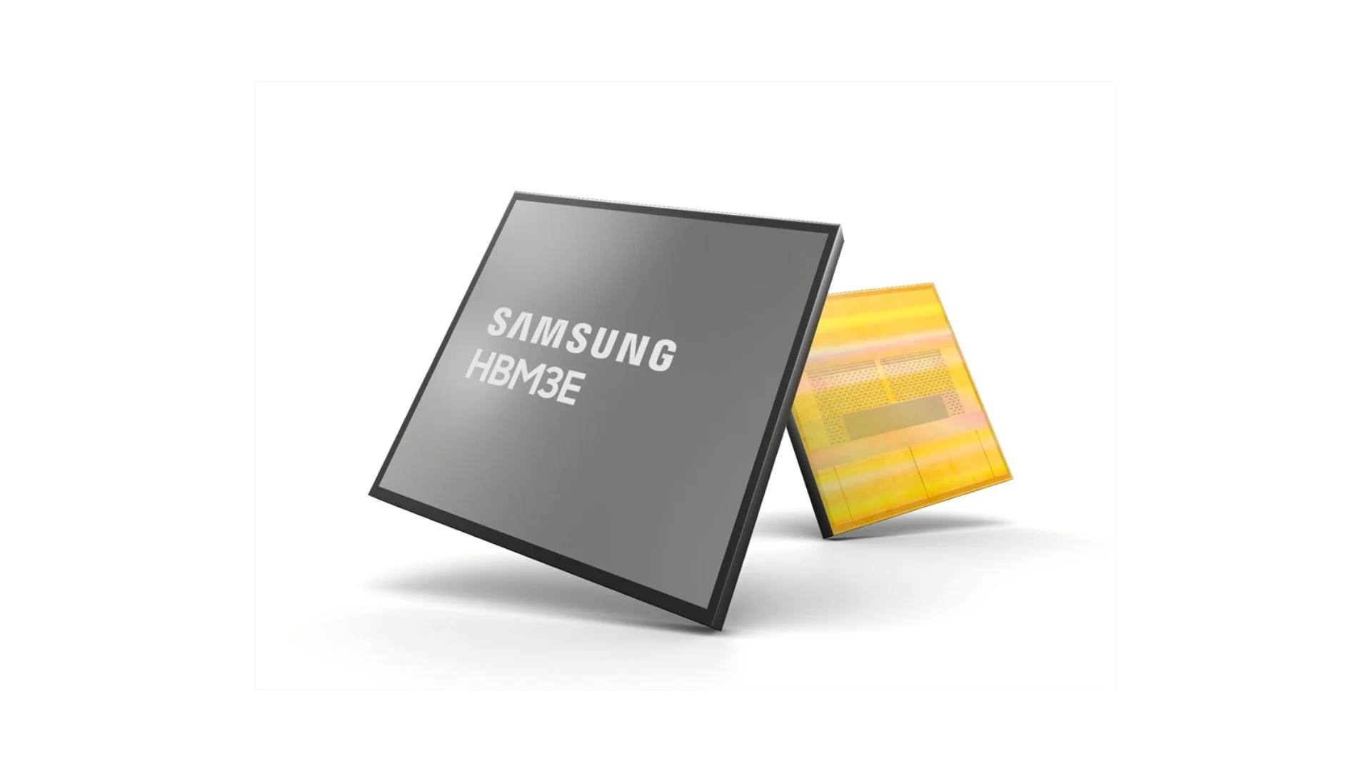 Een eerste blik op baanbrekende technologie: Samsung's HBM3E-conceptchip Samsung toont concept van innovatieve HBM3E-chip
