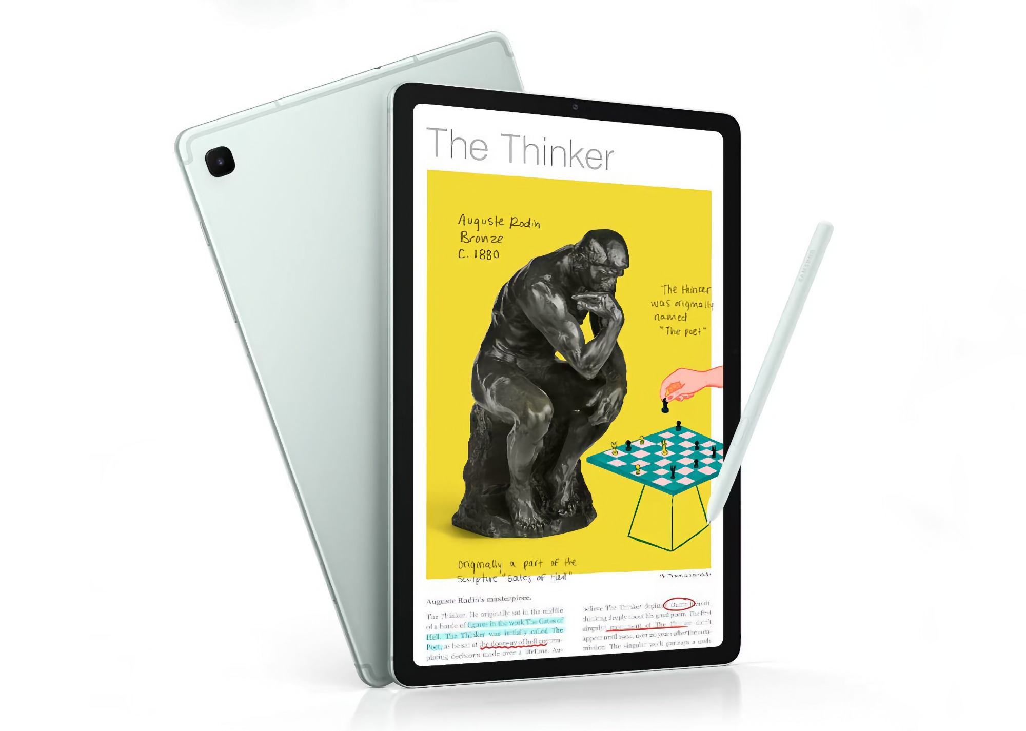 Een insider heeft onthuld hoe de Samsung Galaxy Tab S6 Lite (2024) eruit zal zien in de nieuwe Mint kleurstelling Een insider heeft onthuld hoe de Samsung Galaxy Tab S6 Lite (2024) eruit zal zien in de nieuwe Mint kleurstelling