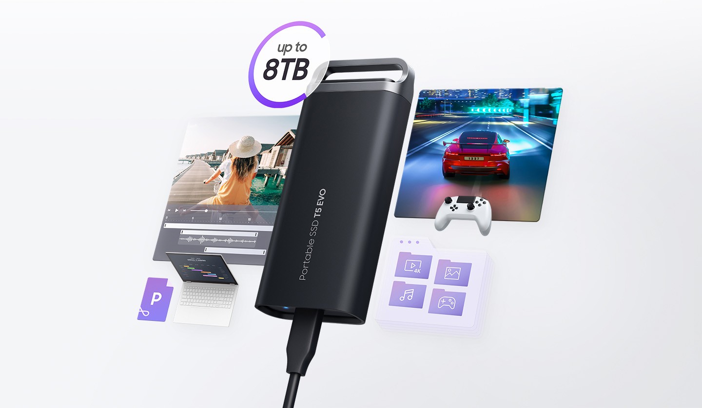 Samsung T5 EVO: SSD-schijf met een capaciteit tot 8 TB en overdrachtsnelheden tot 460 MB/seconde Samsung T5 EVO: SSD-schijf met een capaciteit tot 8 TB en overdrachtsnelheden tot 460 MB/seconde