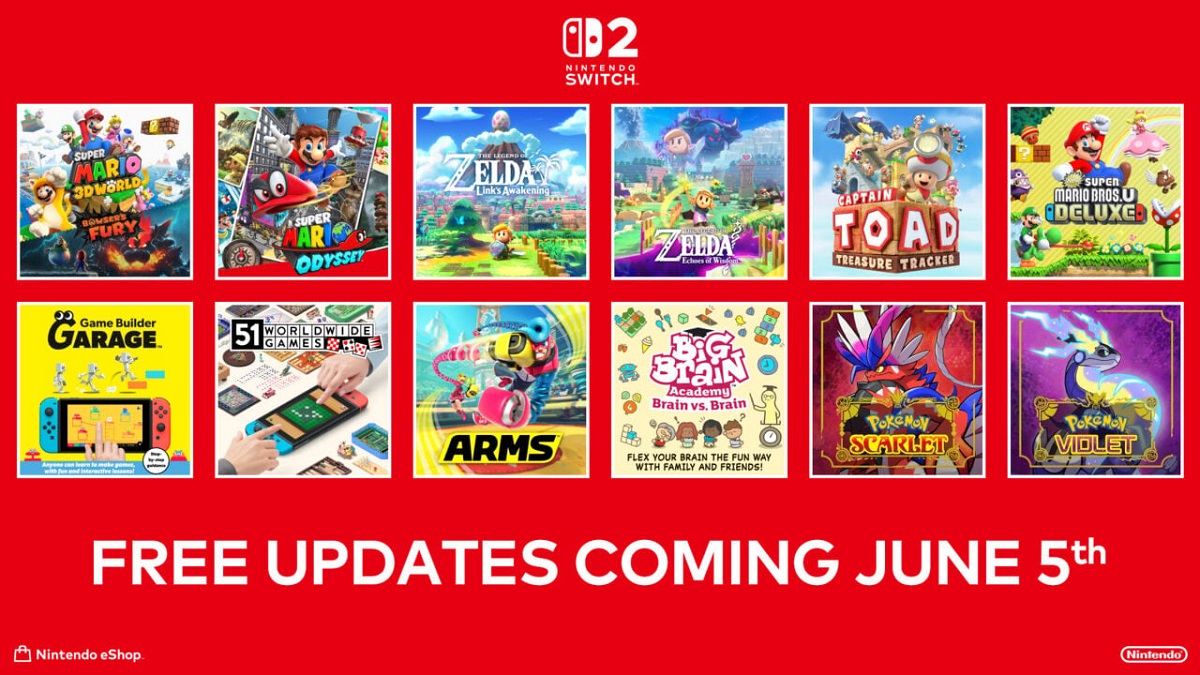 Een nieuw tijdperk van Switch: gratis game-updates op Nintendo Switch 2 Nintendo Switch 2: Gratis updates voor nieuwe games