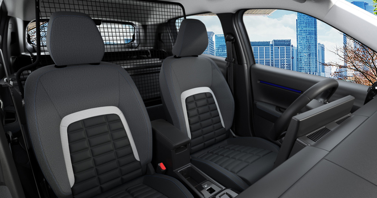 Interieur van de Citroen e-C3 VAN Interieur van de Citroen e-C3 VAN