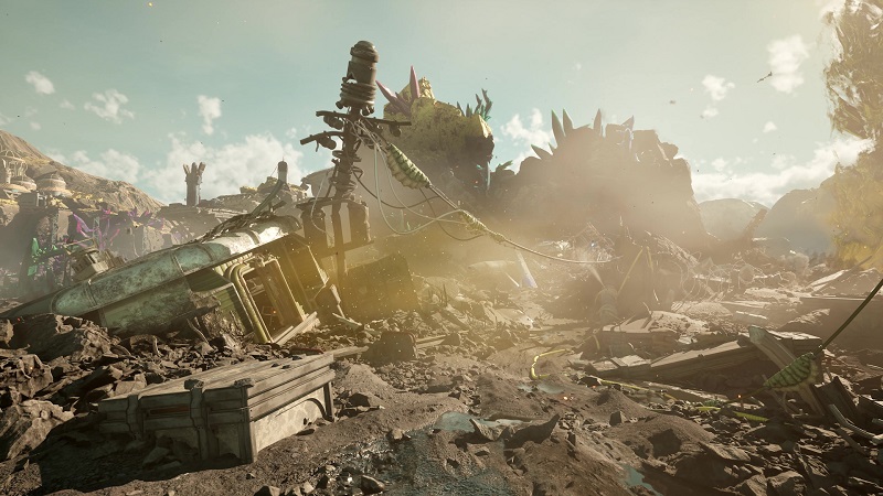 Golden Ridge Settlement in The Outer Worlds 2. Golden Ridge Settlement in The Outer Worlds 2.