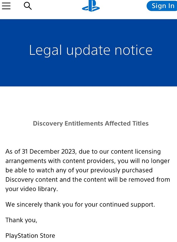 Kritiek heeft gewerkt: Sony zal mediaprojecten van Discovery Channel niet uit de PlayStation-catalogus verwijderen-2 Kritiek heeft gewerkt: Sony zal mediaprojecten van Discovery Channel niet uit de PlayStation-catalogus verwijderen-2