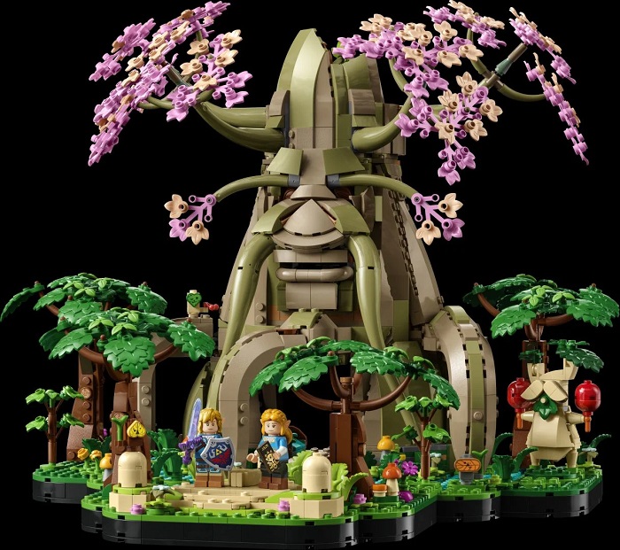 In een interessante samenwerking tussen Nintendo en LEGO is de eerste The Legend of Zelda themabouwer aangekondigd waarmee je twee varianten van de Grote Boom van Deku in elkaar kunt zetten.-2 In een interessante samenwerking tussen Nintendo en LEGO is de eerste The Legend of Zelda themabouwer aangekondigd waarmee je twee varianten van de Grote Boom van Deku in elkaar kunt zetten.-2