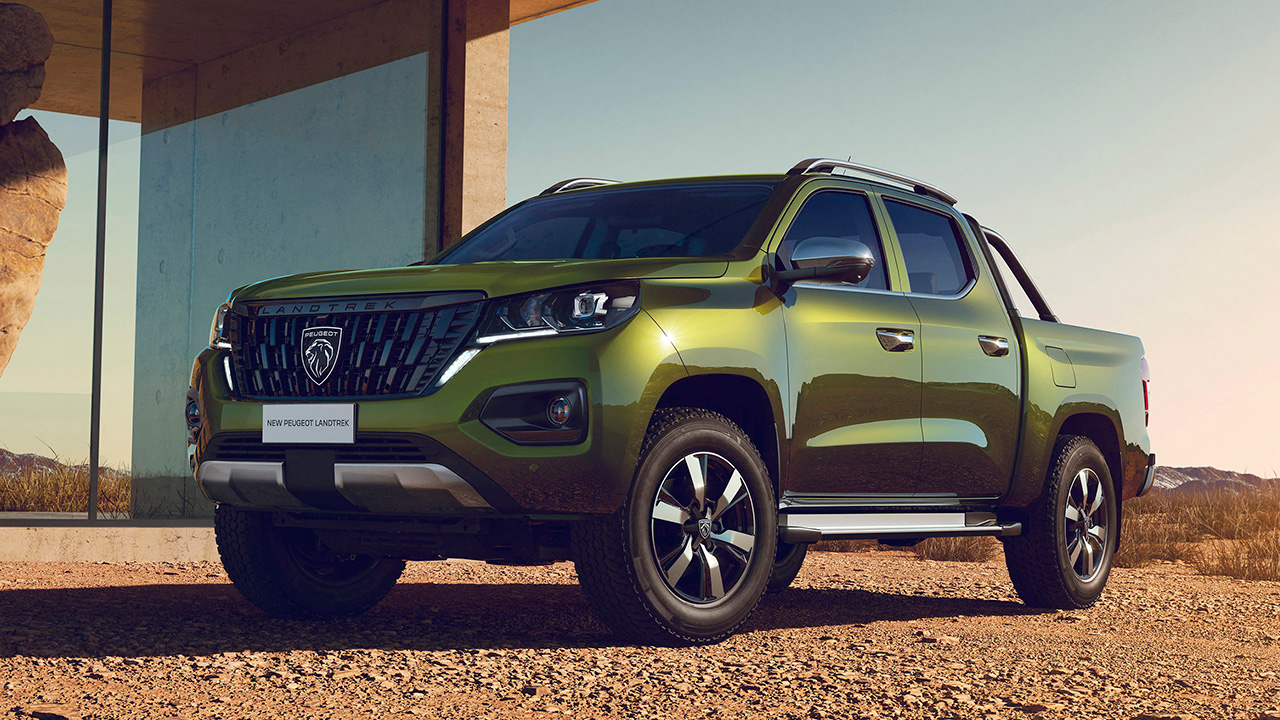 De vernieuwde Peugeot Landtrek pick-up - vooraanzicht De vernieuwde Peugeot Landtrek pick-up - vooraanzicht