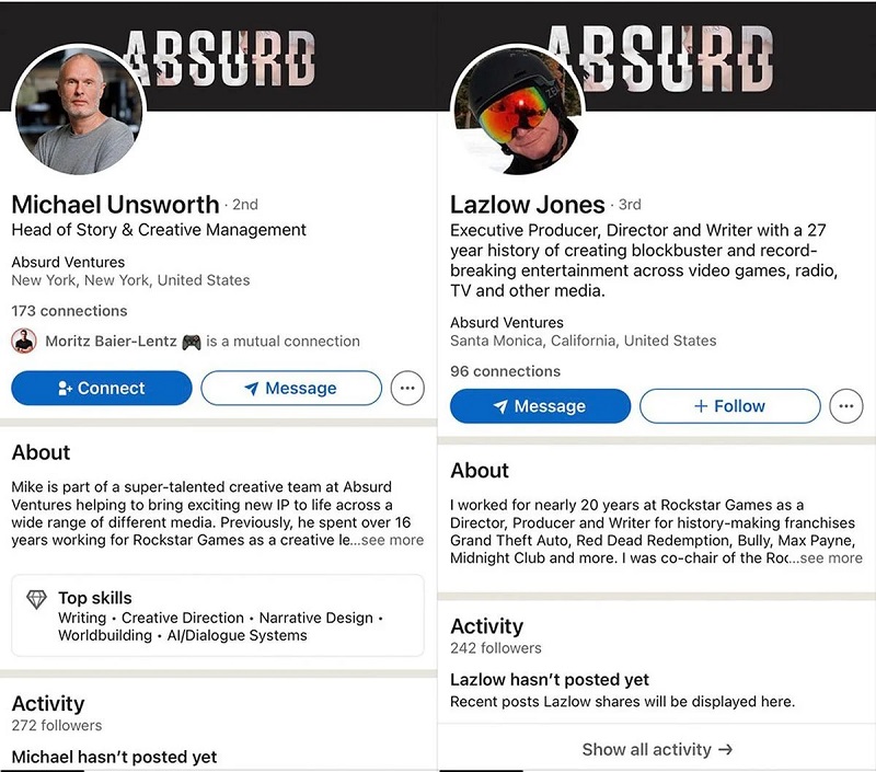 Broer tot broer: Dan Houser haalt ervaren ontwikkelaars van Rockstar Games naar zijn eigen studio Absurd Ventures-2