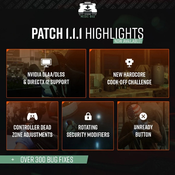 Payday 3 lost meer dan driehonderd bugs op en voegt nieuwe technologie toe: Starbreeze Studios heeft de grootste patch tot nu toe uitgebracht-2 Payday 3 lost meer dan driehonderd bugs op en voegt nieuwe technologie toe: Starbreeze Studios heeft de grootste patch tot nu toe uitgebracht-2