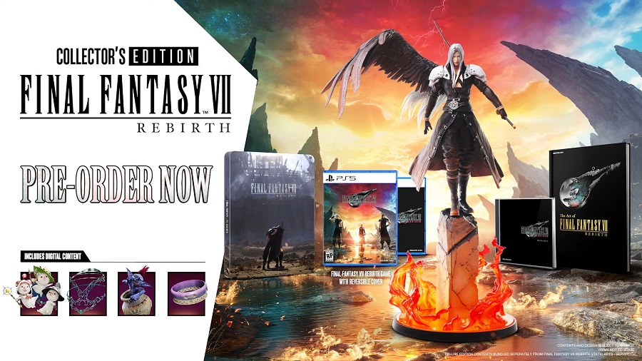 Final Fantasy-fans zullen het zeker waarderen: Square Enix heeft de collector's edition van Final Fantasy VII: Rebirth onthuld, met onder andere een enorm Sephiroth-figuurtje-2 Final Fantasy-fans zullen het zeker waarderen: Square Enix heeft de collector's edition van Final Fantasy VII: Rebirth onthuld, met onder andere een enorm Sephiroth-figuurtje-2