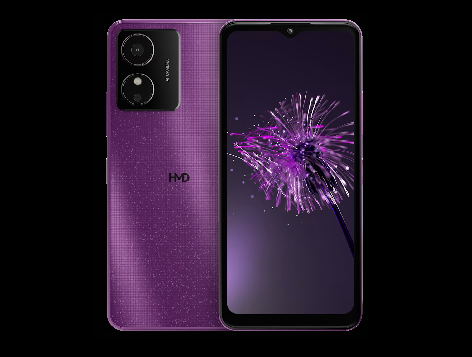 Aura2 smartphone in paarse kleur Aura2 smartphone in paarse kleur