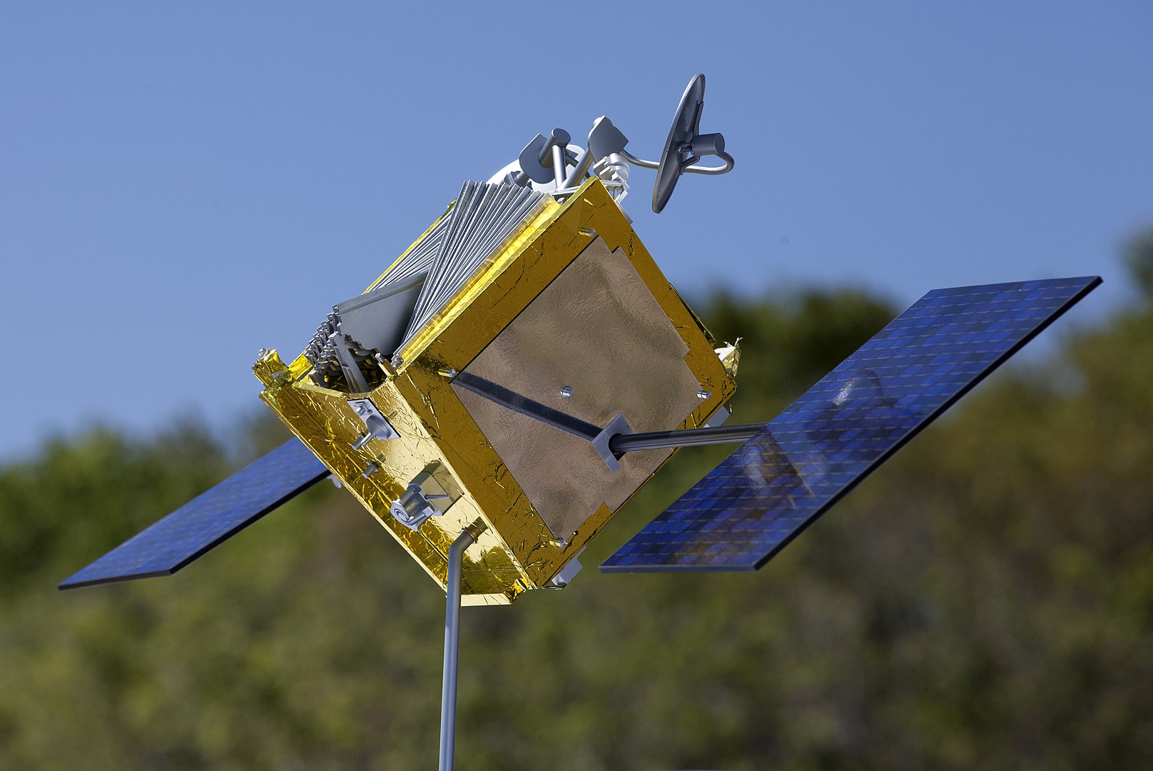 Illustratie van de OneWeb satelliet Illustratie van de OneWeb satelliet