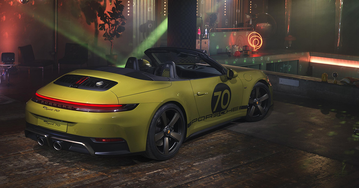Porsche 911 Spirit 70 in Olive Neo Green Porsche 911 Spirit 70 in Olive Neo Green