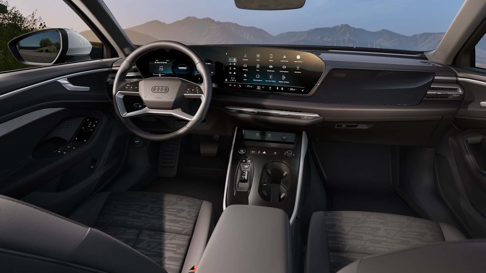 Interieur van de Audi A6 Avant in de basisconfiguratie Interieur van de Audi A6 Avant in de basisconfiguratie