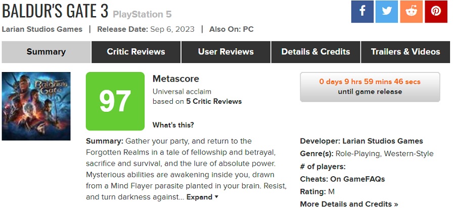 De PlayStation 5-versie van Baldur's Gate 3 krijgt topscores van critici. Console gamers krijgen een geweldige game-2 De PlayStation 5-versie van Baldur's Gate 3 krijgt topscores van critici. Console gamers krijgen een geweldige game-2